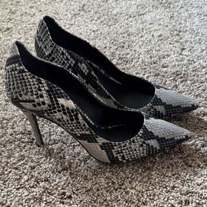 Aldo Monochrome Snake Print Heels